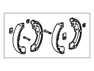 Honda 43053-SM4-A01 Shoe Set, Rear Brake