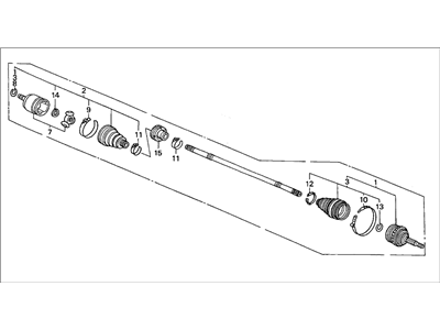 Honda 44306-S4K-A52RM Driveshaft Assembly, Driver Side (Reman)