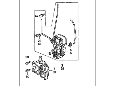 Honda 72150-S84-A01 Lock Assembly, Left Front Door Power