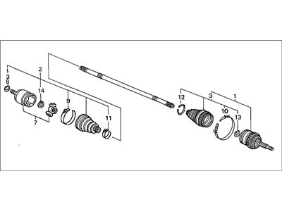 Honda 44306-S87-C53 Driveshaft Assembly, Driver Side