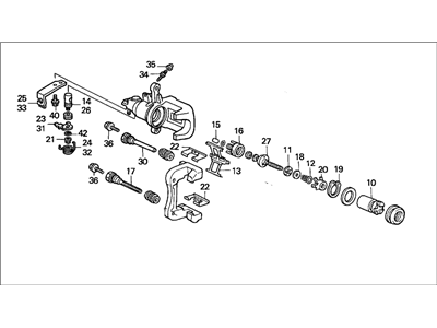 2007 Honda Accord Brake Caliper - 43018-SDA-A00RM