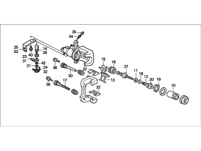2002 Honda Accord Brake Caliper - 43019-SDA-A00RM