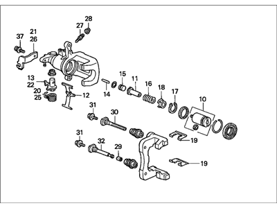 Honda 43019-S84-A12 Caliper Sub-Assembly