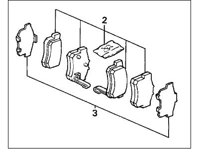 Honda 43022-S84-A50 Pad Set, Rear