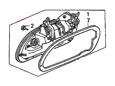 Honda 72680-S86-K01YG Handle Assembly, Left Rear Door (Outer) (Noble Green Pearl)