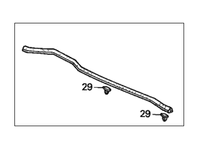 Honda 74143-S84-A00 Rubber, RR. Hood Seal