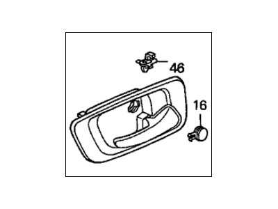 Honda 72660-S84-A01ZA Handle Assembly, Inside (Lapis)