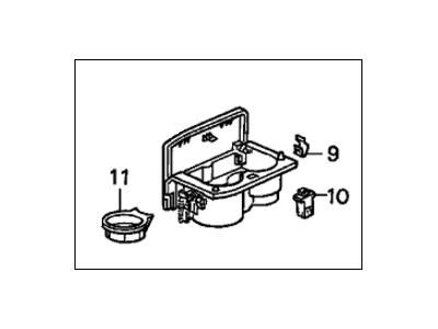 Honda 77230-S84-G01ZA Holder Assembly, Cup (Wood Grain)