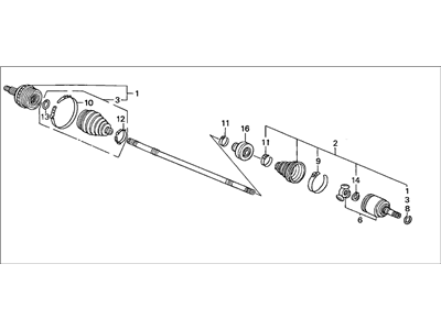 2002 Honda Accord Axle Shaft - 44305-S4K-A52RM