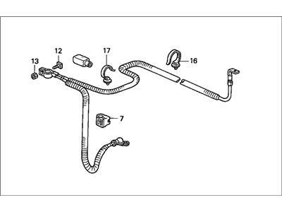 thumbnail interactive-video image 1 of Genuine Honda Accord Negative Battery Cable – Fits 1998-2002 (23191MY) 98 99 00 01 02 1 of 2