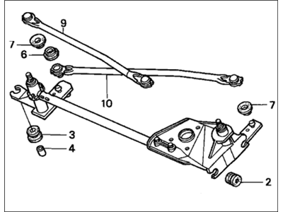 Honda 76530-S84-A02 Link, FR. Wiper