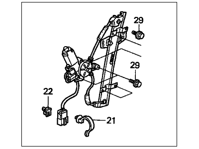 2002 Honda Accord Window Regulator - 72250-S84-A02