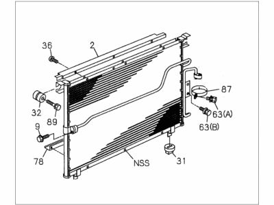 1994 Honda Passport A/C Condenser - 8-97094-873-0