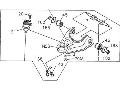 Honda Passport Control Arm - 8-97073-727-3