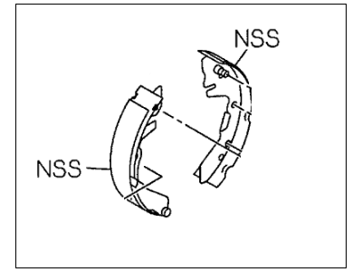 1994 Honda Passport Parking Brake Shoe - 5-87380-090-0