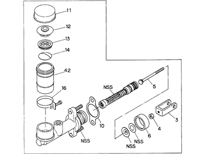 Honda 8-97110-221-0 Master Cylinder Assembly, Clutch