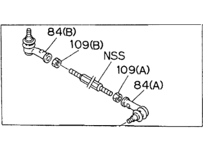 Honda 8-94459-493-2 Rod, Track (Outer) (L=262)