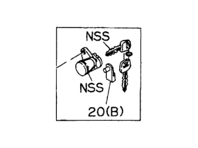 Honda 8-97109-834-0 Cylinder Assembly, Passenger Side Door Lock