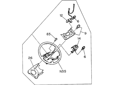 1997 Honda Passport Steering Wheel - 8-97157-034-1