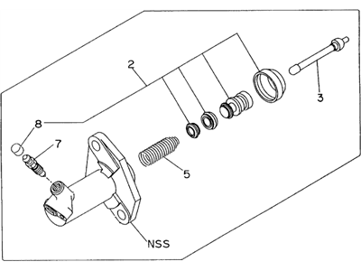 1998 Honda Passport Clutch Slave Cylinder - 8-97188-414-2