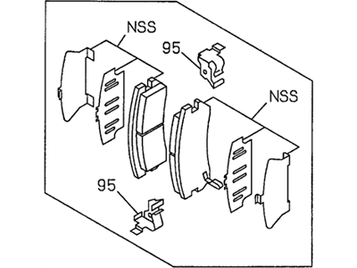 1995 Honda Passport Brake Pad Set - 8-97131-749-0