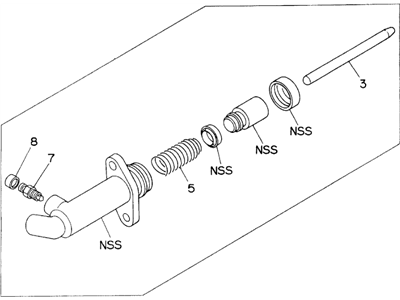 1995 Honda Passport Clutch Slave Cylinder - 8-97049-161-1