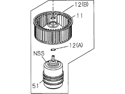 1994 Honda Passport Blower Motor - 8-97069-411-1