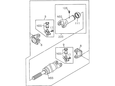 1995 Honda Passport Drive Shaft - 8-94376-303-4