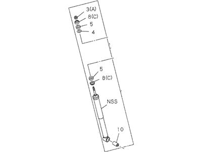 Honda 8-97044-863-1 Shock Absorber Assembly, Rear Suspension