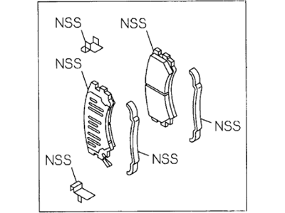 1994 Honda Passport Brake Pad Set - 8-97070-079-0