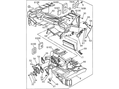 1996 Honda Passport Heater Core - 8-97231-602-0