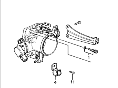 1988 Honda Accord Throttle Body - 16400-PJ0-676