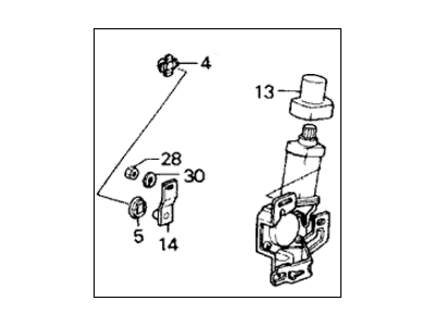 Honda 76180-SE0-A01 Motor Assy., L. Retractable