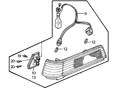 Honda 34300-SE5-A02 Light Assembly, Right Front Side Turn