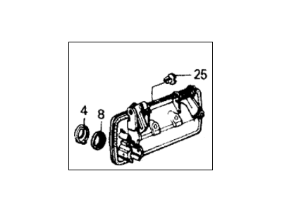 Honda 72140-SE3-024ZD Handle Assembly, Passenger Side (Outer) (Granada Black Pearl)