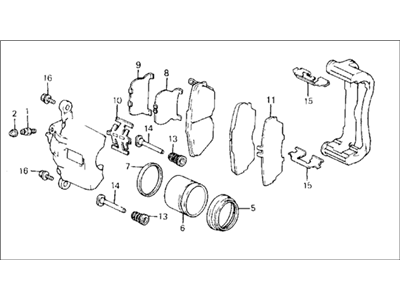 Honda 45230-SD4-033 Caliper Assembly, Driver Side