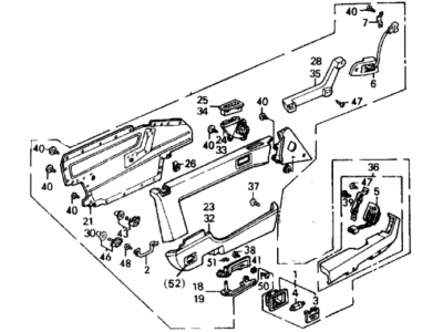 83500-SE0-A21ZB Honda Lining Assy., R. FR. Door *B49L/B57L* (FAIR BLUE/KA BLUE) Illustration 1 of 1