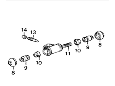 Honda 43300-SE0-003 Cylinder Assembly, Rear Wheel