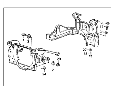 Honda 76101-SE0-A01ZZ Retractable, R. Headlight