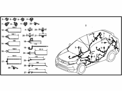 Honda 32107-TLB-A61 Wire Harness, Floor