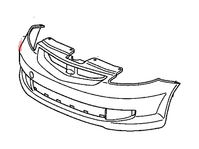 Honda 04711-SLN-A81ZZ Face, Front Bumper (Dot)