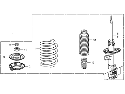 Honda 51601-SLN-A04 Shock Absorber Assembly, Right Front