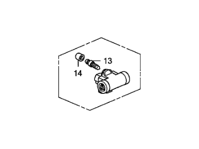 Honda 43300-SCK-003 Cylinder Assembly, Rear Wheel (A)