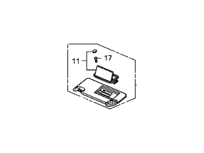 Honda 83280-SLN-A02ZA Sunvisor Assembly, Driver Side (Clear Gray) (Mirror)