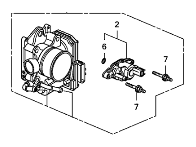 Honda Fit Throttle Body - 16400-RME-A01