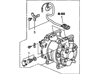 Honda 38800-RME-A02RM Compressor,Rm(Sanden