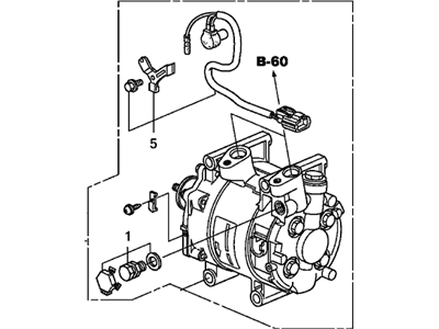 2007 Honda Fit A/C Compressor - 38800-RME-A02RM