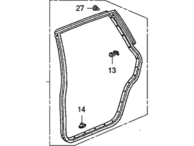 Honda 72810-SAA-E01 Seal, R. RR. Door (Outer)