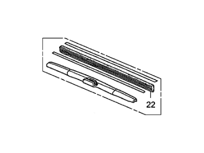 Honda 76630-SLN-A01 Blade, Windshield Wiper (400MM)