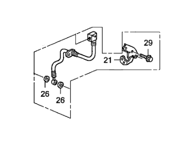 Honda 01464-SLN-A00 Hose Set, Right Front Brake